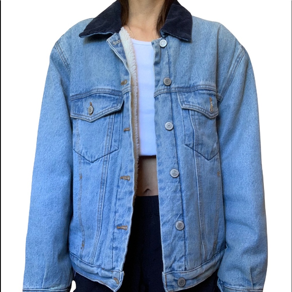 Brandy Melville Sherpa jean jacket